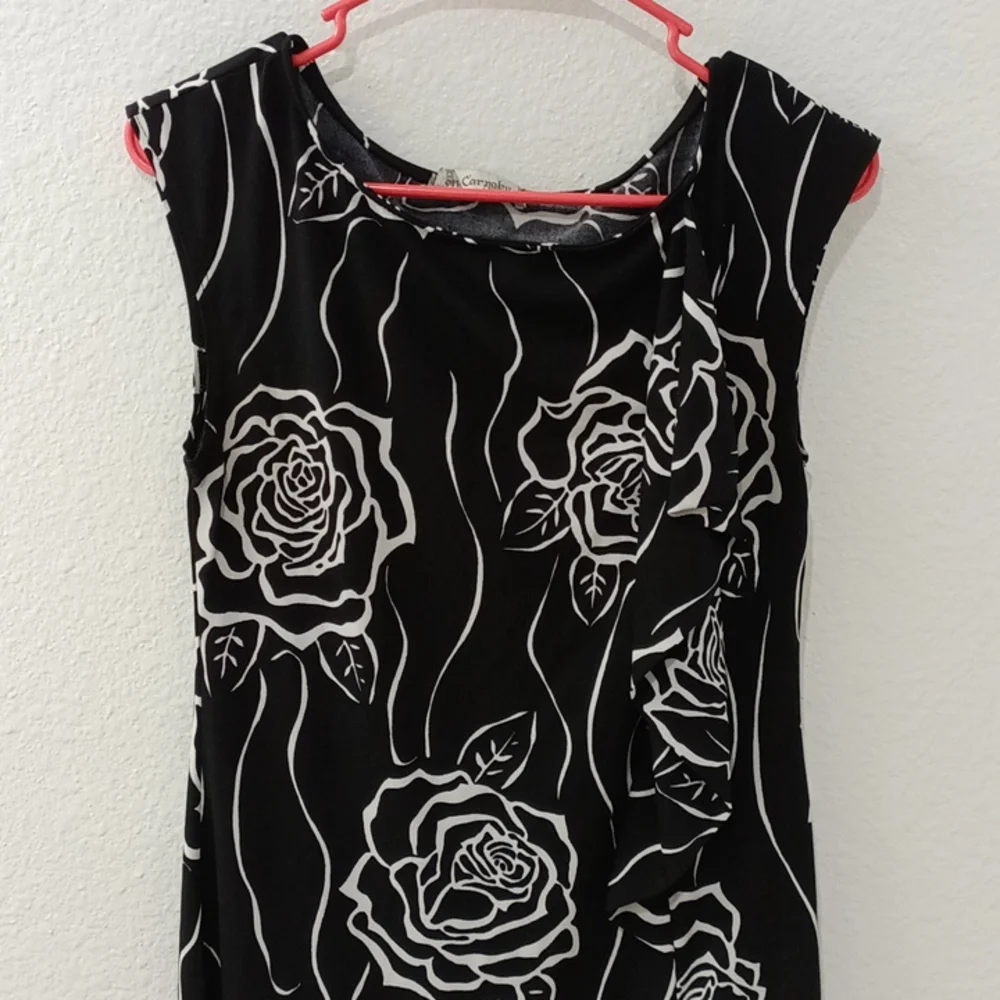 On Carnaby Black White Top Blouse Size L - Picture 2 of 7